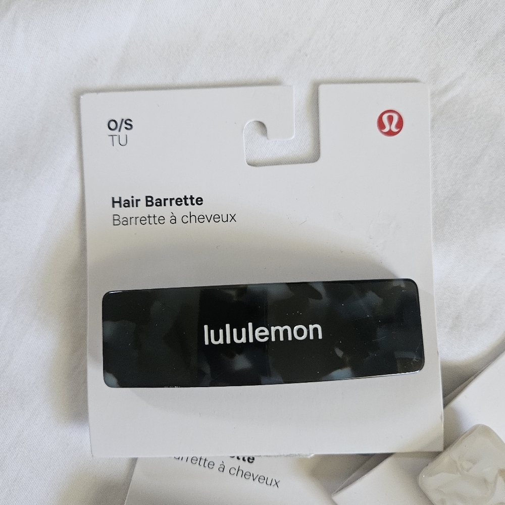 Lululemon Hair Barrette Clip White Brown Blue New LOT OF 3 - Picture 3 of 6